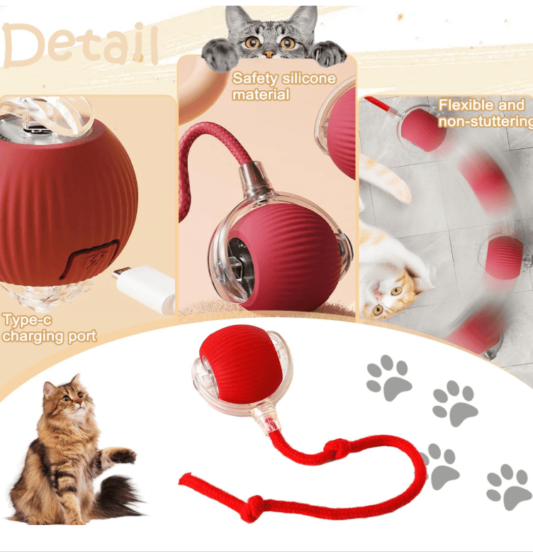 Automatic Rolling Ball Toy for Cats